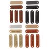 20pcs Retro Synthetic PU Leather Tag DIY Handmade Sew Label Patches Brown