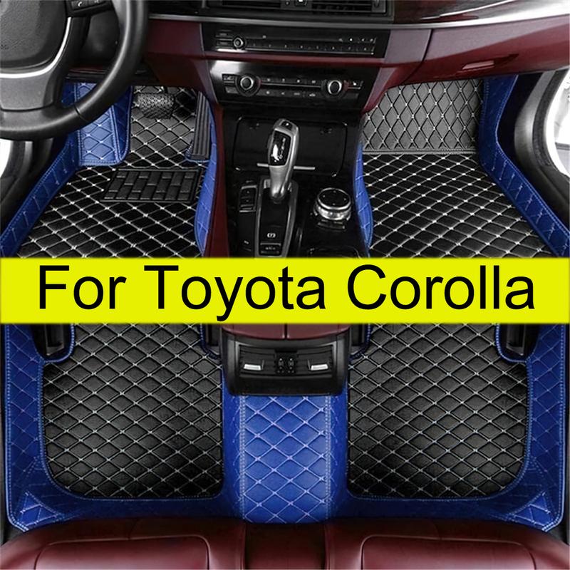 Car Floor Mats For Toyota Corolla E120 2001-2007 Waterproof Protection Car Mats Fully Set Acesorios Para Autos Leather Foot Pads