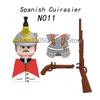 Medieval Military Soldier Figures Napoleon MOC Building Blocks Cavalry Weapons Shield Armor Cannon Militia Cowboy Toys Gift Z013