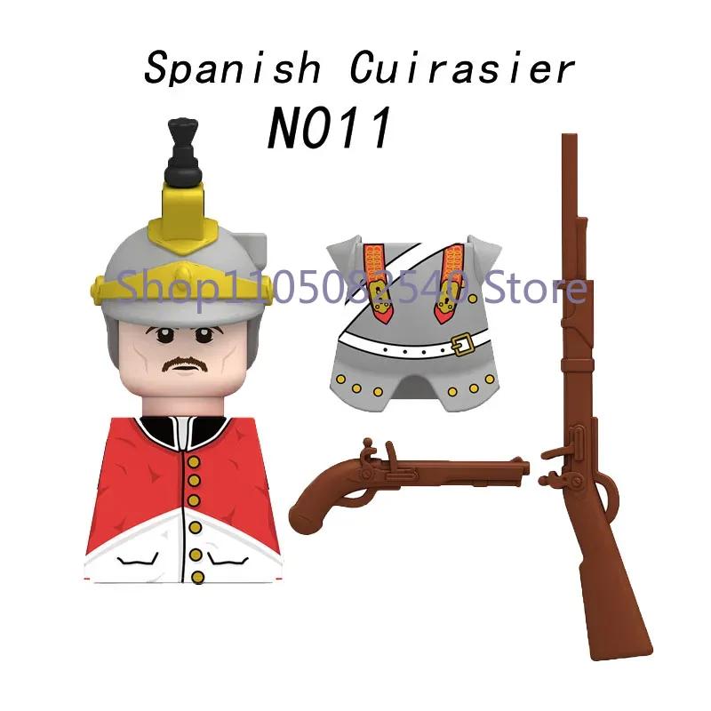 Medieval Military Soldier Figures Napoleon MOC Building Blocks Cavalry Weapons Shield Armor Cannon Militia Cowboy Toys Gift Z013