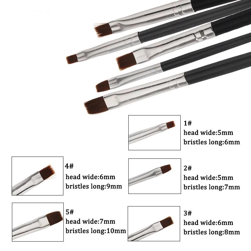 5 Stück Dentalharz Pinselstifte Porzellanzähne Umformen Nylon Zahnmedizin Klebstoff Komposit Zement Werkzeuge Nail Art DIY Malerei