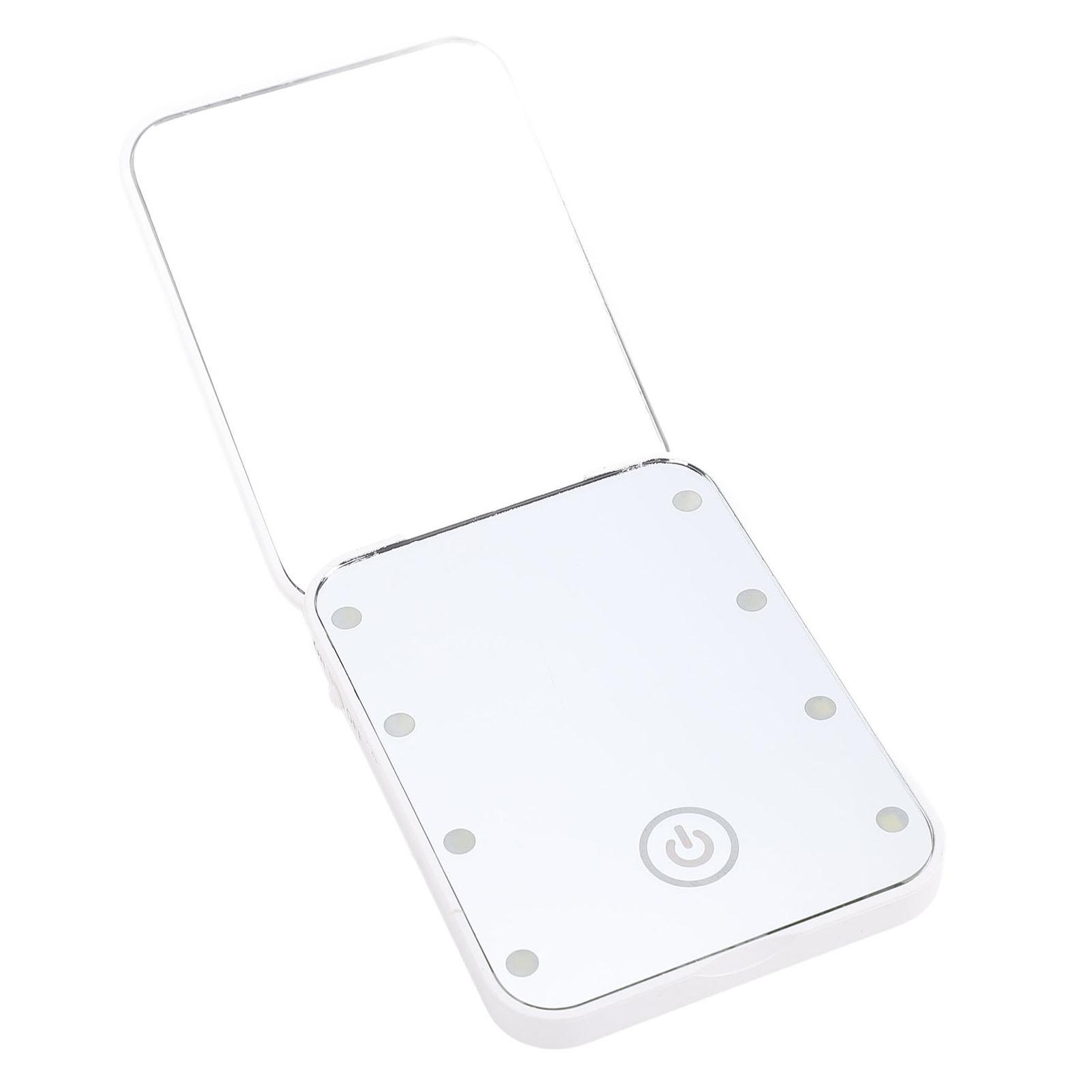 

Compact LED Travel Makeup Mirror 2 Sided Magnification Rechargable Portable Handheld Small Lighted Cosmetic Mirror