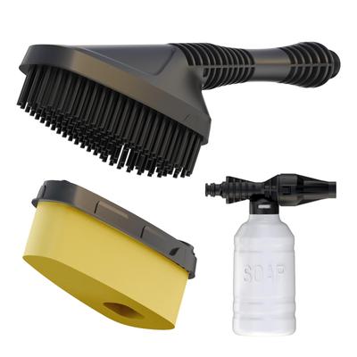Acessórios para Lavadora de Alta Pressão Yoeyang Conjunto de 3 Peças Acessórios para Máquina de Lavar Cabo de Extensão Escova para Lavar Carro Cabeça de Escova de Esponja Espumador 500ML