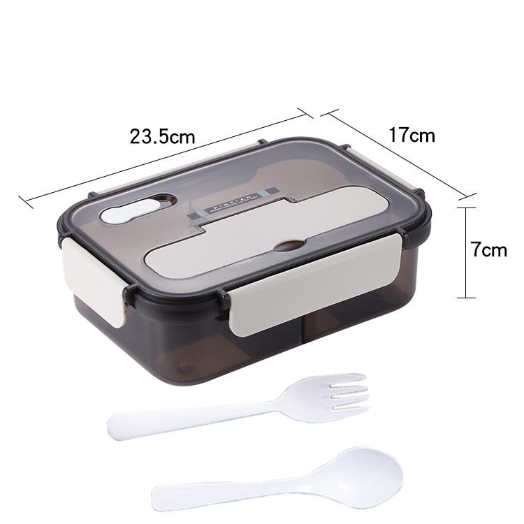 

Portable Lunch Box with Lid Divided Into Compartments Insulated Lunch Boxfor Office Workers Thermal Lunch Box Bento Lunch Box 1500ml бежевий