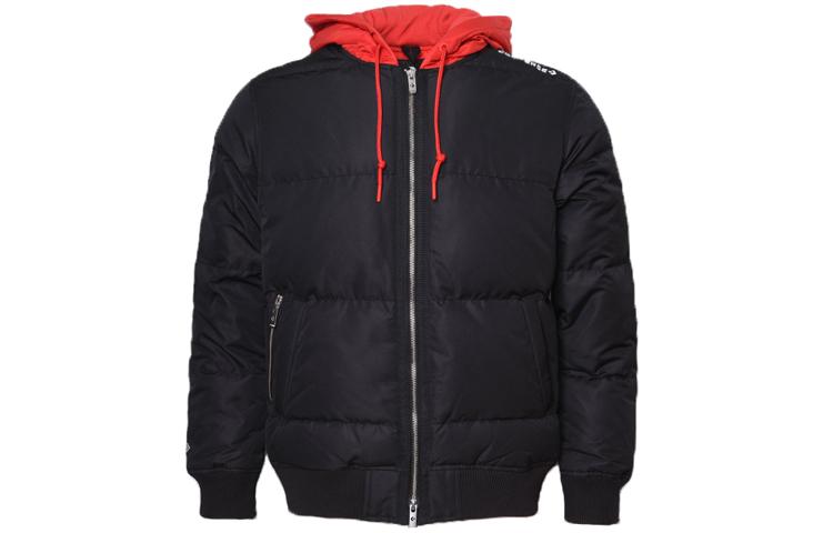 Converse Down Jackets Men s Black Hooded Moderate Other 10019992-A01 S