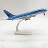 Modellflugzeug Passend für Korea Korean Air Airbus 380 A380 Airways Diecast Flugzeugmodell mit Rädern Sammlerstück Geschenk 20cm Flugzeug