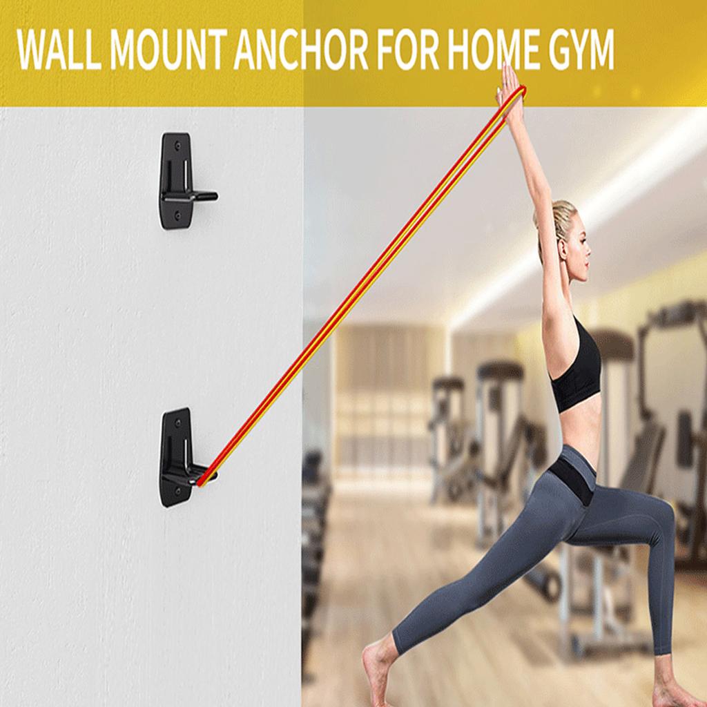 Exercise Band Wall Anchor Space Saving L Shaped Opening Metal Wall Mount Workout Anchor for Home Gym