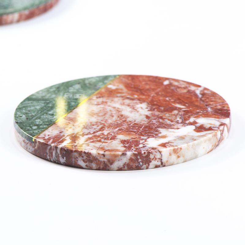 Nordic Marble Insulated Coaster – Round/Square Heat-Proof Cup Holder & Photo Prop.