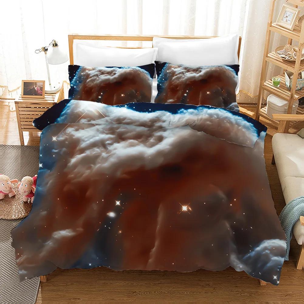 

Dropship Home Textile Bedding Set Galaxy Deer Eu King 240X220 Duvet Covers Sets Luxury Polyester Bed Linens Dekbedovertrek EU single(135x200cm)