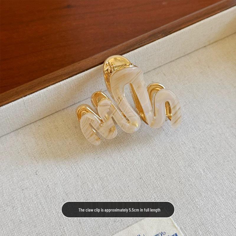 Hochwertige französische Metall-Klammer: Großes minimalistisches Acetat-Haaraccessoire