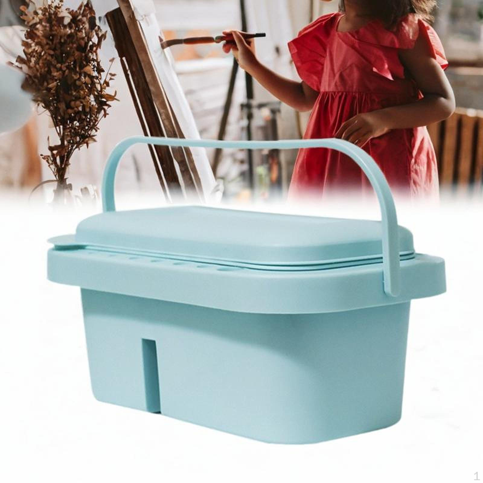 

Кисть для рисования, тазик для художника, ручка, шайба, ведро для воды с держателем кистей для детей синий