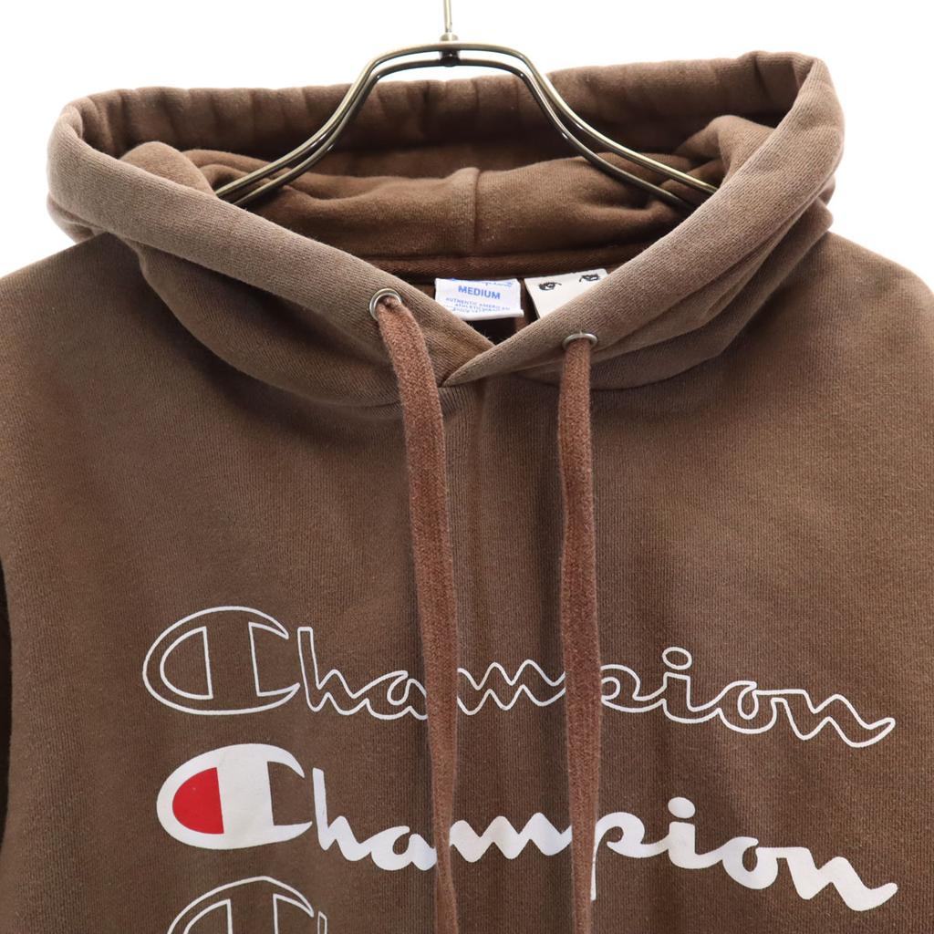 X-girl Champion Exclusive Long Sleeve Sweatshirts 2 Brown Back Brushed Women Used