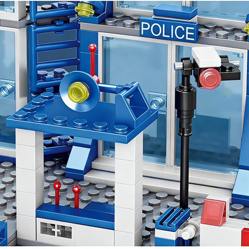 SWAT Police Station Military City Model Set Prison Car Policeman Figures Building Blocks DIY Toy for Kids Boys Christmas Gift