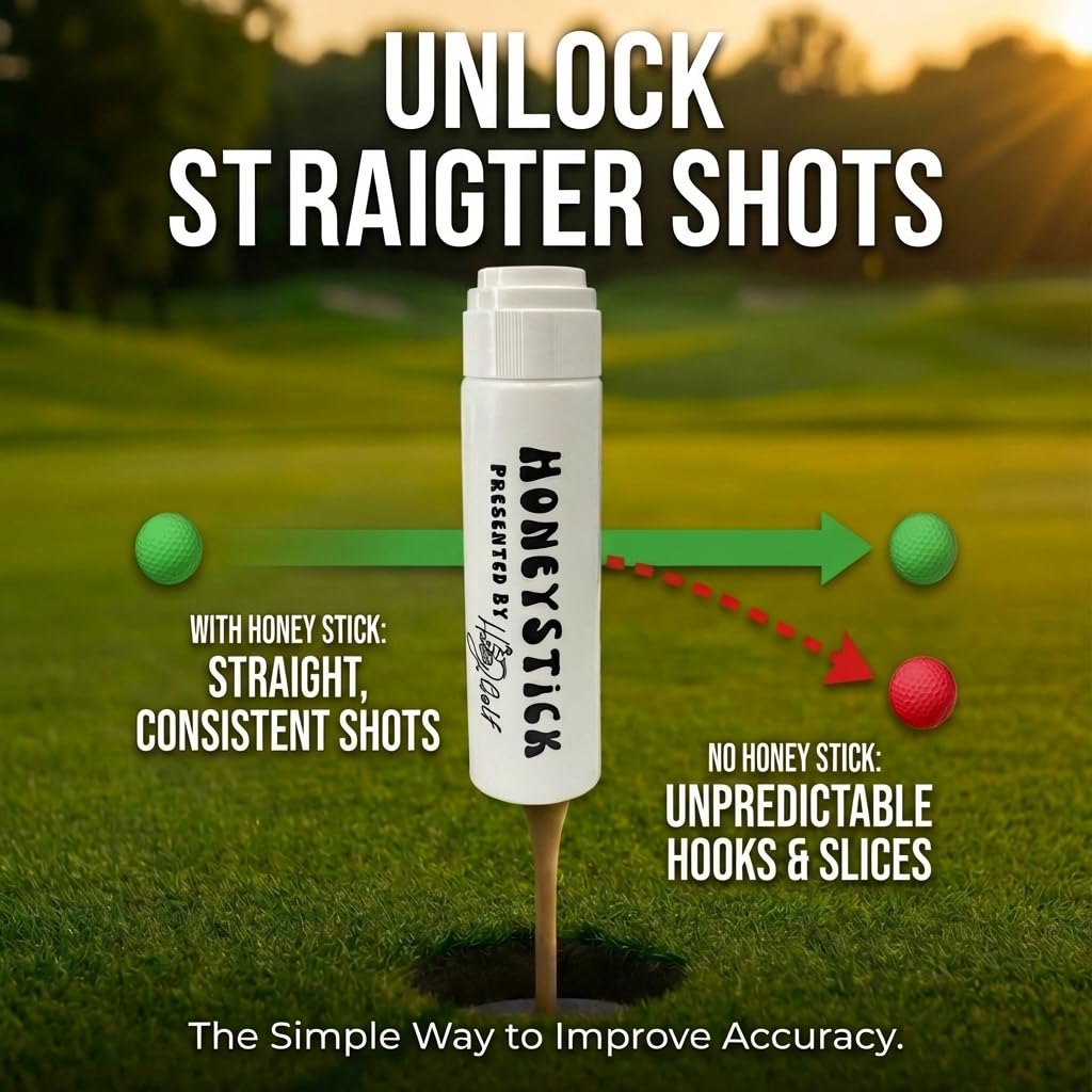 Honey Golf HoneyStick Anti-Slice Gel für Golfschläger - Driver, Hölzer, Hybrids und Eisen - Anti-Hook Spin Reduzierendes Gel - Golfzubehör für Herren -
