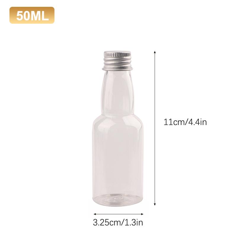 Plastové lahve na lihoviny Mini lahvičky na likér Mini plastová láhev na alkohol s uzávěrem Láhev na mléko Průhledná láhev na nápoje