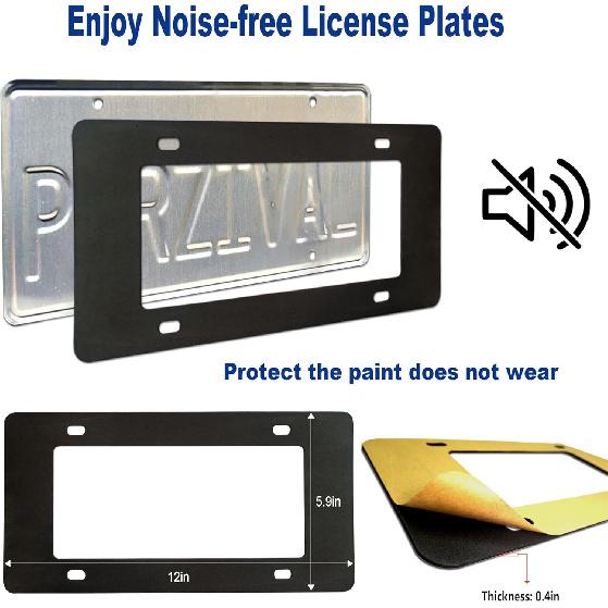 BGGTMO Carbon Fiber License Plate Frames- 2 Pack Black Aluminum Printed Carbon Patterns Car Tag Cover For Front & Rear, 4 Hole Heavy Duty Universal