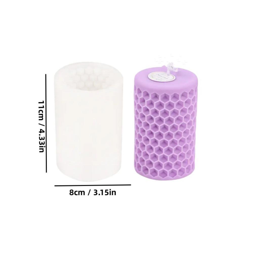 Concave Dot Honeycomb Candle Mold DIY Pillar Candle Mold Cylinder Mold Scented Candle Making