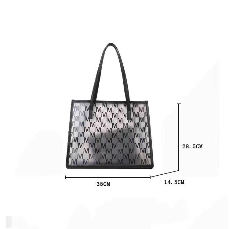 

Прозрачная сумка большой вместимости, женская универсальная и стильная сумка через плечо, сумка-тоут, сумка-желе Separate large package