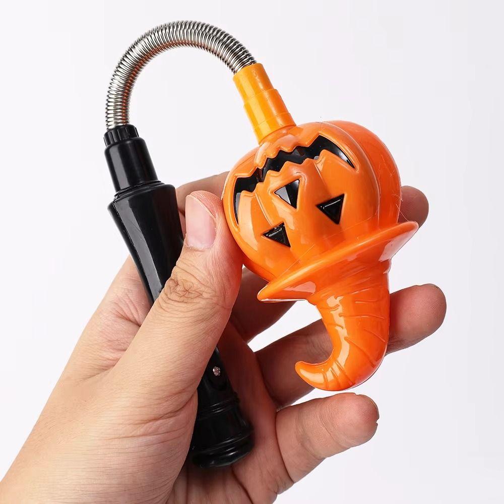 Luminous Spring Glitter Stick LED Pumpkin Ghost Hand Lantern Halloween Pumpkin Lantern  Boys Girls