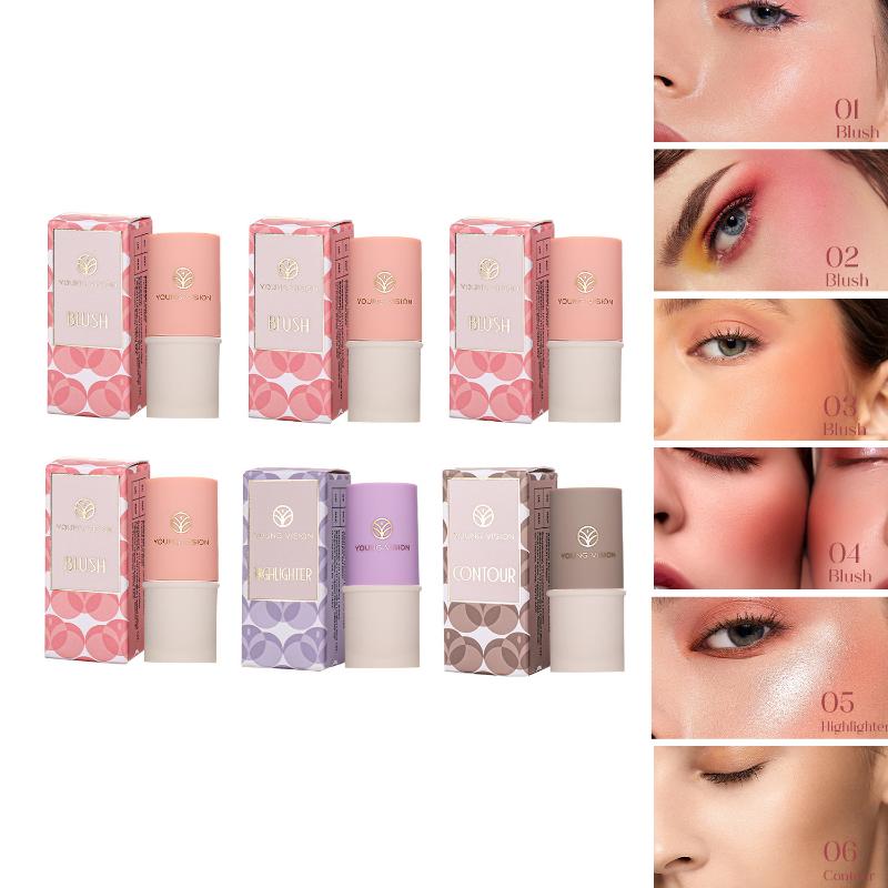 2-in-1 Makeup Stick Blush Highlighter Matte Multifunctional Lazy Highlighter Rouge Matte Blush
