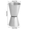 2pcs 20/40ml Stainless Steel Cocktail Jigger Double-Head Design Reversible Pourer Double Head Measuring Cup Silver