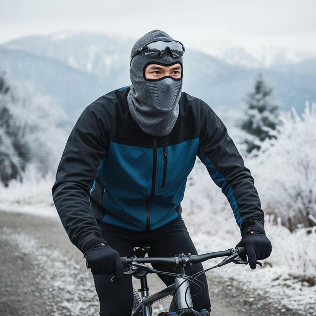 Winter Face Cover Windproof Thick Warm Breathable Elastic Headwear Neck Gaiter Motorcycle Headwear For Fishing Cycling