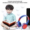 Dětská kabelová sluchátka Stereo Surround Mega Bass kompatibilní s HD pro volání Vysoce výkonná skládací studentská sluchátka s mikrofonem pro hraní her