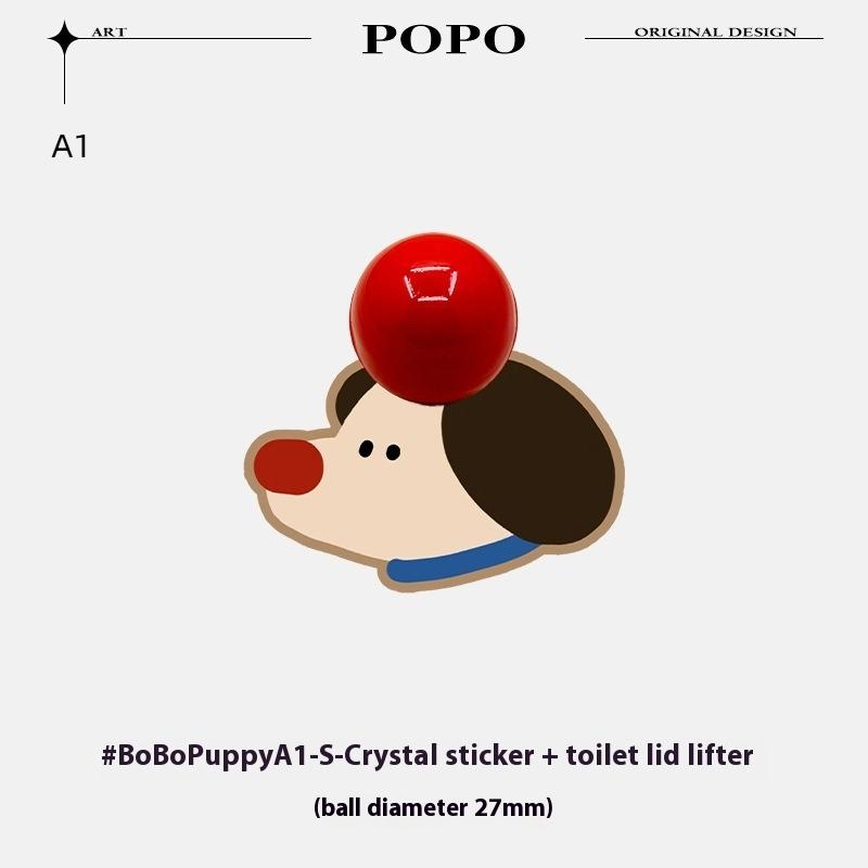 Acrylic Sausage Dog Toilet Lid Holder No-Touch Portable Toilet Lid Opener Cartoon Easy Grip Toilet Anti Dirty Handle Toilet Use