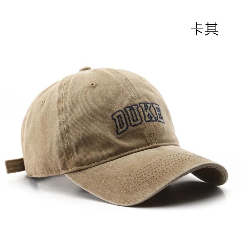 Baseballkappe Dad Hats für Männer Frauen Vintage Gewaschene Baumwolle Trucker-Kappe Verstellbar Niedriges Profil Kappen DUKE Bestickte Kappe