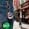 1PC Round Luminous Pendant with Ring Graduation Gift Planetary Earth Keychain Car Glow-in-the-Dark Durable Dual-Sided Cute