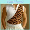 Summer Men Neck V Incerun Sleeveless Stitching Striped Print Casual Tank Tops