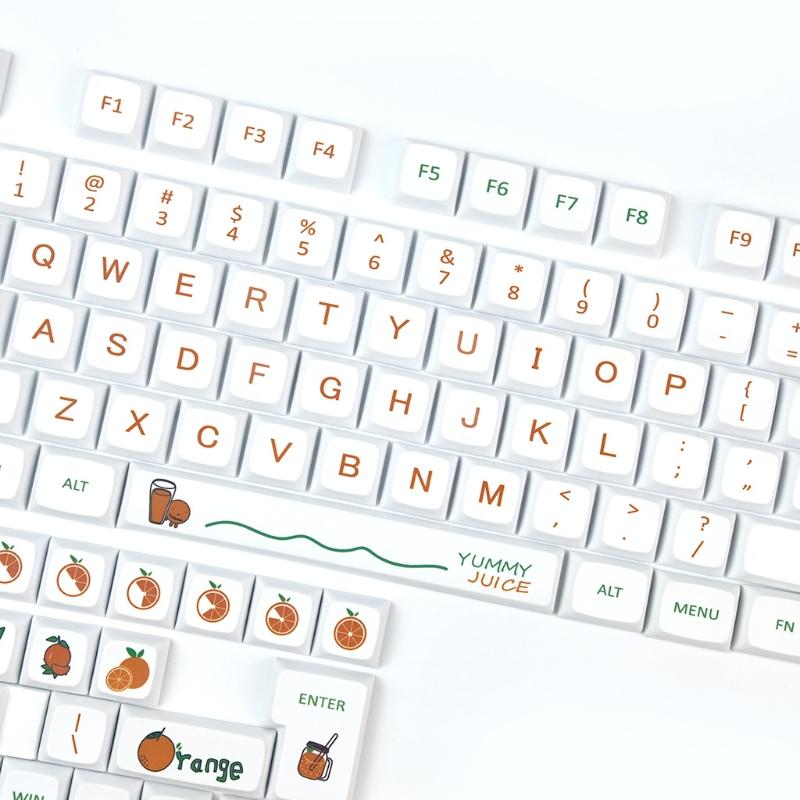 Tema laranja para Key PBT 5 lados Dye Sublimation Keycaps para teclado mecânico MX h DA Profile para 139