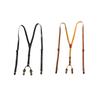 Retro Suspenders for Men Black Suspender Clip Simple Leather Suspenders  Business