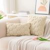 Set of 2 Valentines Day Pink Plushes Pillow Cover Soft Decorative Cushions Case for Home Decoration Pillowcase for Sofa