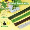 Flexible Iron Floral Wire Stems Paper Covered Wire Stem Accessories for 100Pcs Wedding Decor