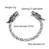 Viking Style Clasp Dragon Head Bracelet  Jewelry Gifts for Men Holiday Birthday Gifts Cool Norse Viking Accessories Cool  Gifts