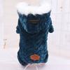 Thicken Cotton Pet Coat Jumpsuit Autumn Winter Soft Plush Dog Clothes Four-legged Down Jacket For French Bulldog Puppy Chihuahua