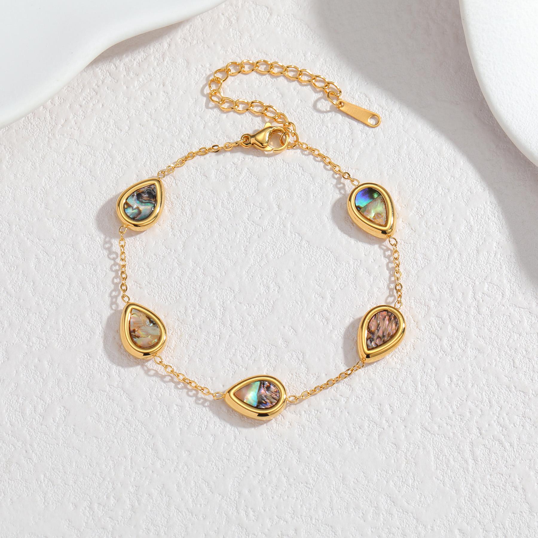

Atoztide New Sun Daisy Abalone Shell Shaped Bracelet for Women Girl Stainless Steel Multiple Styles Bracelet Trend Jewelry Gift