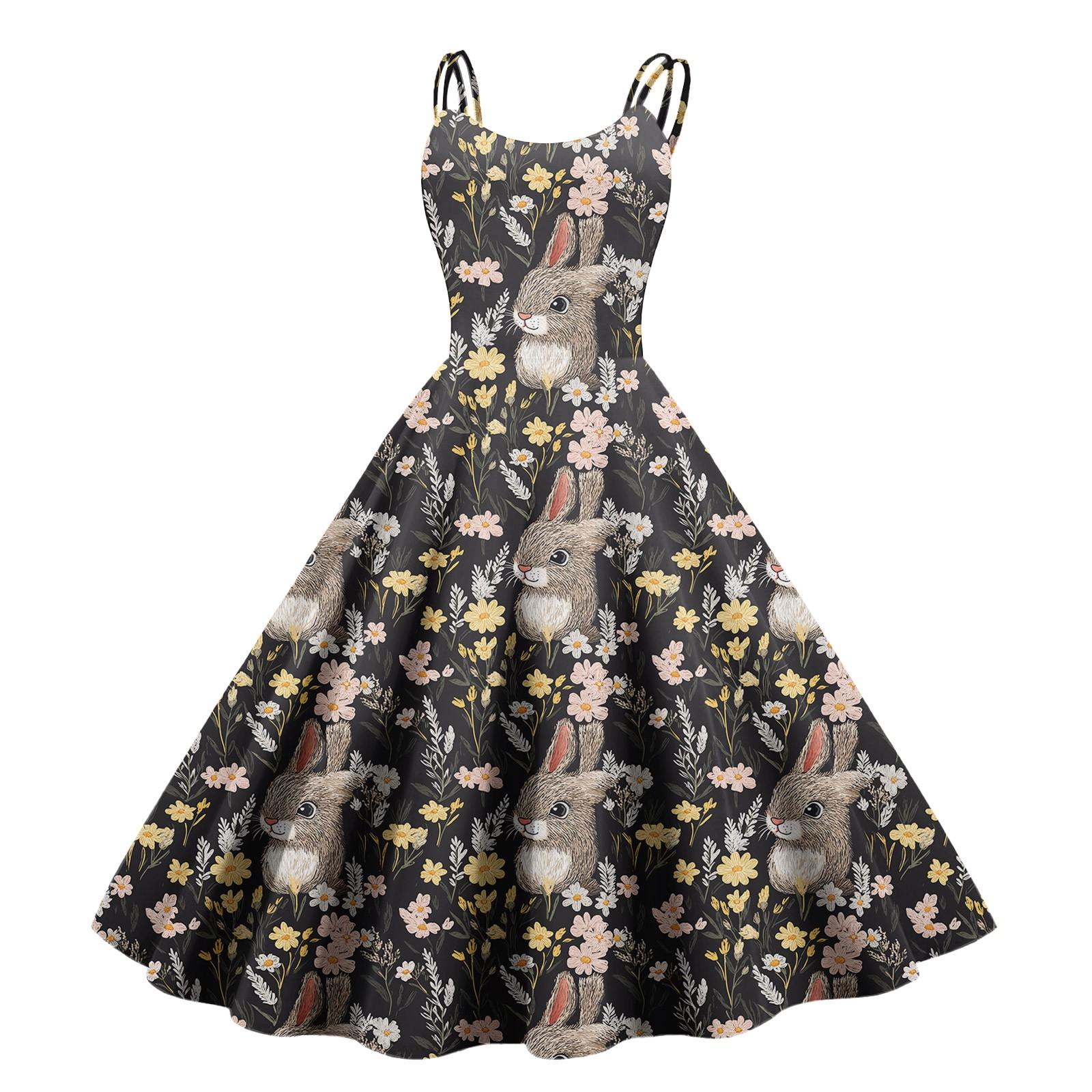 

Жіноча повсякденна модна сексуальна сукня з відкритими плечима в стилі панк у стилі ретро Ретро-сукня-сукня S чорний