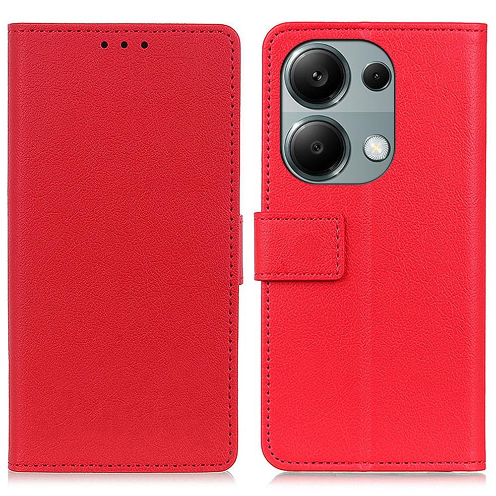 

For Xiaomi Redmi Note 13 Pro 4G/Poco M6 Pro 4G Case Texture Leather Folio Phone Cover D