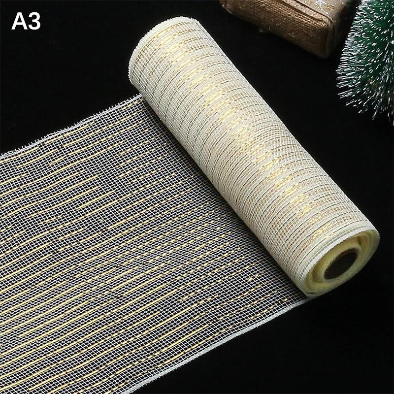 

26 см 10 ярдов Рыболовная сетка Пряжа Рождественская лента DIY Украшение Венок Украшение Рождественской елки Аксессуары A3