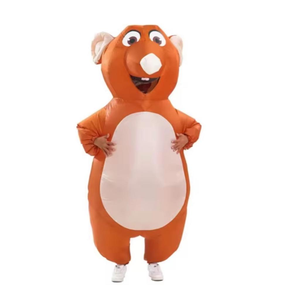 

Cartoon Cute Mouse Inflatable Suit Full Body Jumpsuit Cosplay Mouse Costume Role-playing Props
