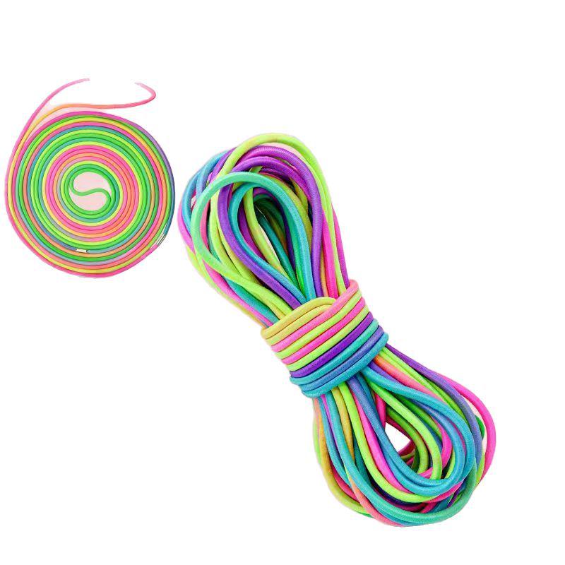 80s Nostalgic High-Elasticity Jump Rope for Kids - Durable Rubber Band Toy for Primary Students
