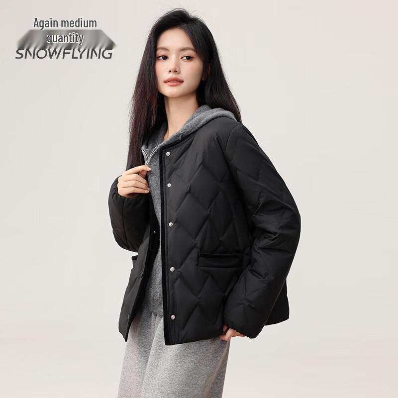 SNOWFLYING Women's Lightweight Crew Neck Down Jacket