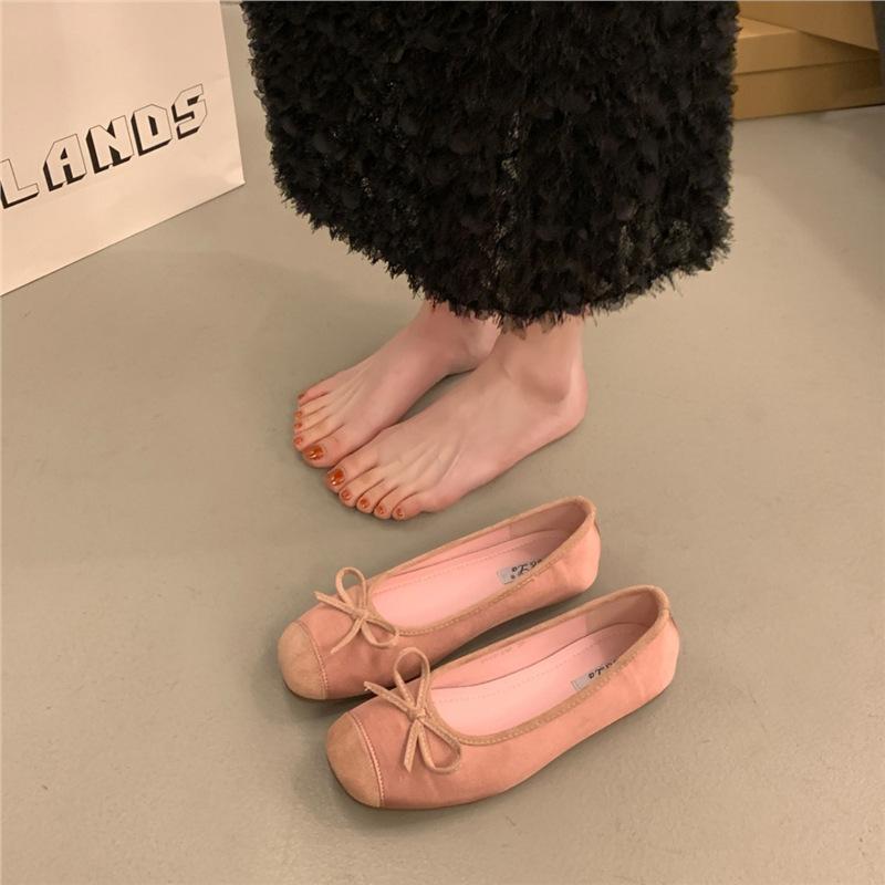 Gentle flat-soled evening shoes French silver new Chinese single shoes women's Doudou shoes new spring and summer soft-soled ballet shoes