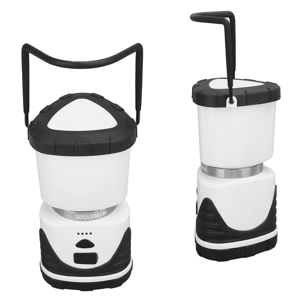 Camping Lantern 300LM 3 Modes IP65 Waterproof USB Rechargeable Portable Tent Light for Emergency Power Outage Hiking Camping