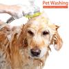 Hundeduschenaufsatz Sprüher Haustierduschkopf mit Massagebürste Sanfte Fellpflege Hundeduschbürste für Badezimmer Duscharm Hunde Katzen Badewerkzeug
