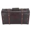 Portable Antique Suitcase Wooden Case Photography Props Craft Decoration Box Ornament