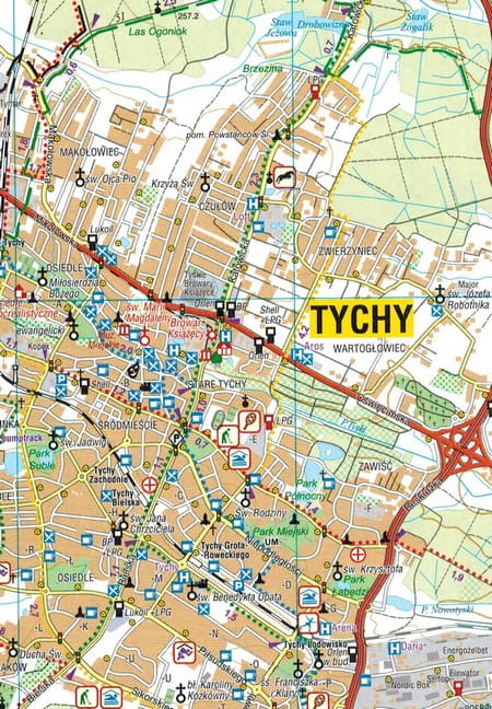 Tychy, Pszczyna I Okolice. Mapa Turystyczna Dla Aktywnych. Galileos
