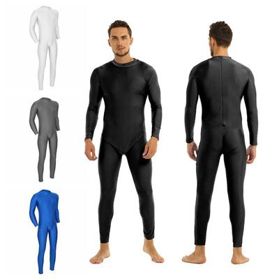 Boys' Men's Mock Neck Full Body Unitard Spandex Zentai Suits Costumes Bodysuit